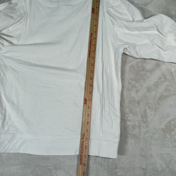 Apiece Apart Ivory Olimpio Sweatshirt Balloon Sleeve Top Women's Size Small - Picture 8 of 8